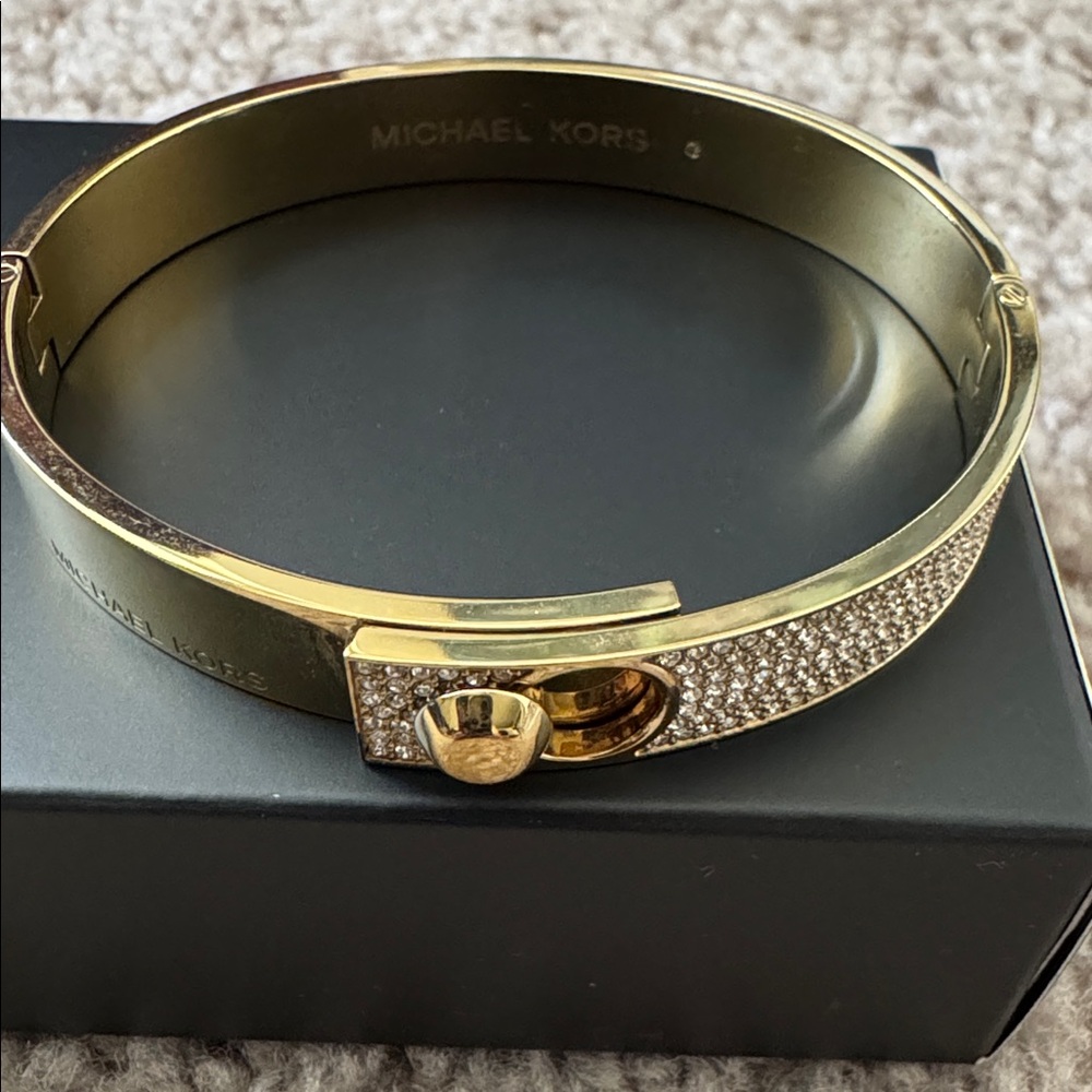 Michael Kors Gold-Tone Bracelet with Crystal Accents